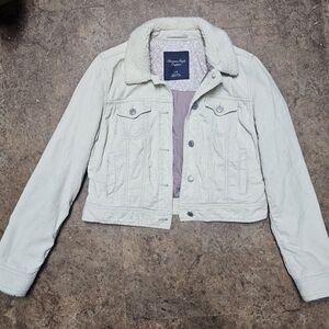 American Eagle Corduroy Cream Color Jacket Size Large
